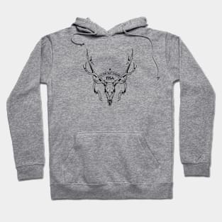 1154 Vintage Elk Skull Hoodie